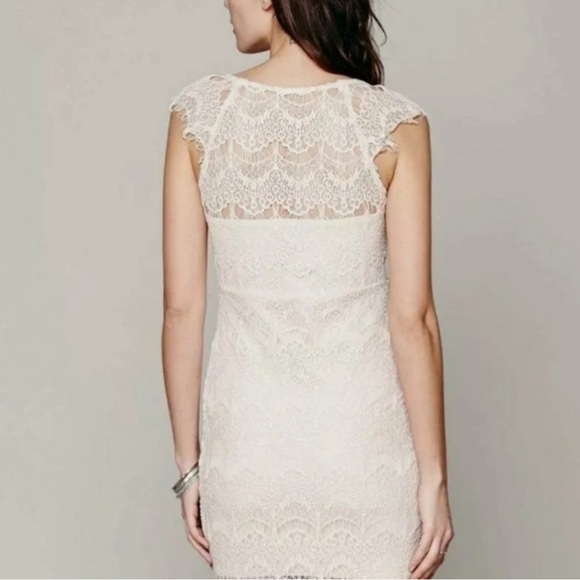 Intimately Free People Lace Peek a Boo Dress in ivory blush - size XS - Picture 2 of 11